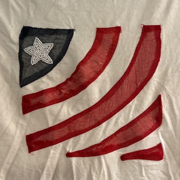 Taiga white with American embroidered detailed flag size medium - Picture 2 of 3